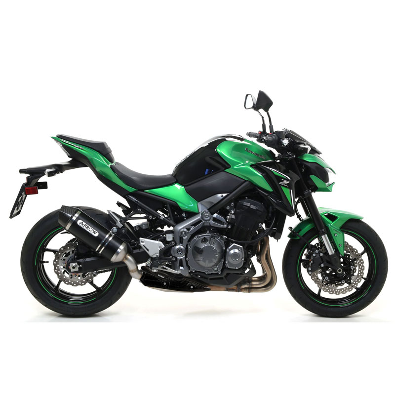 Escape aluminio negro fondo carbono Arrow RaceTech Dark Kawasaki Z900-E 17-